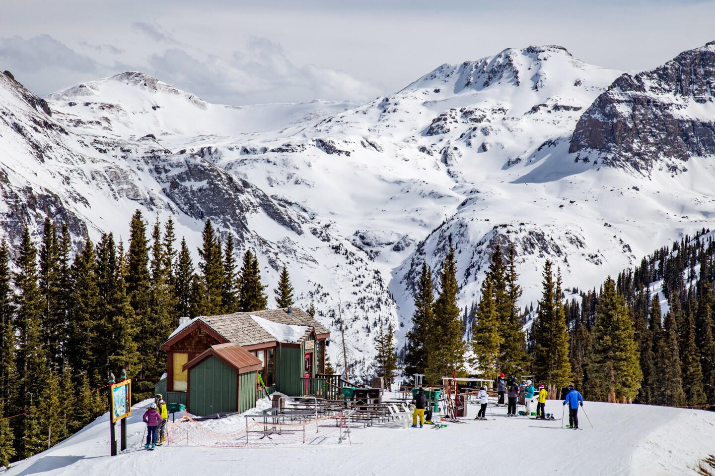 Downhill skiing in Telluride, Colorado