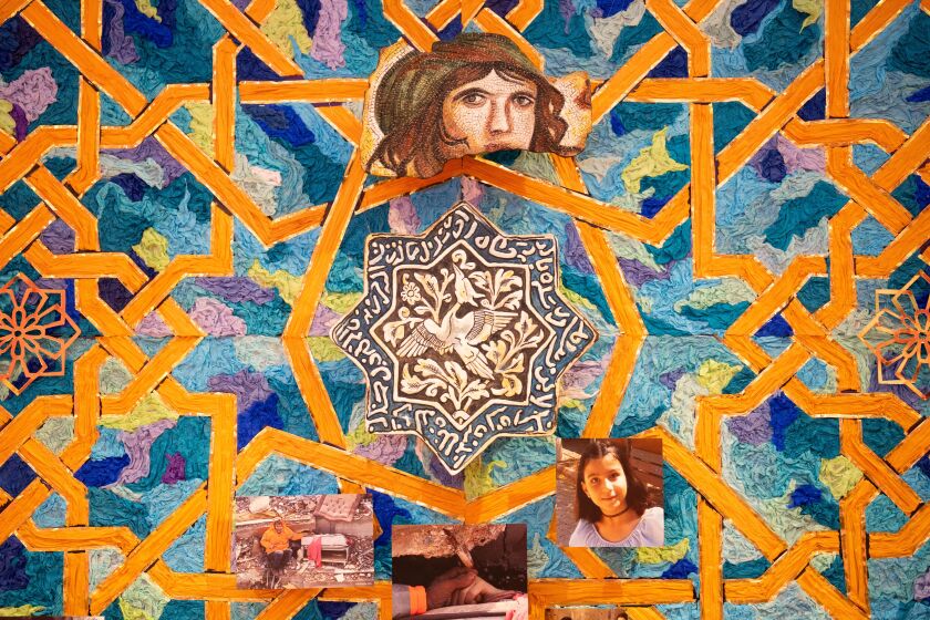 An “ofrenda” or offering, by Alejandro García Nelo entitled “54, 950 heartbeats,” is a tribute to those who were killed by the earthquake in Turkey, Syria and Morocco in 2023. It’s part of the “Día de Muertos: A Time to Grieve & Remember” at the National Museum of Mexican Art in the Pilsen.