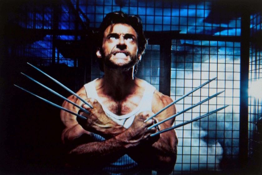 Hugh Jackman poses as Wolverine.