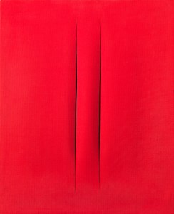 Lucio Fontana red 