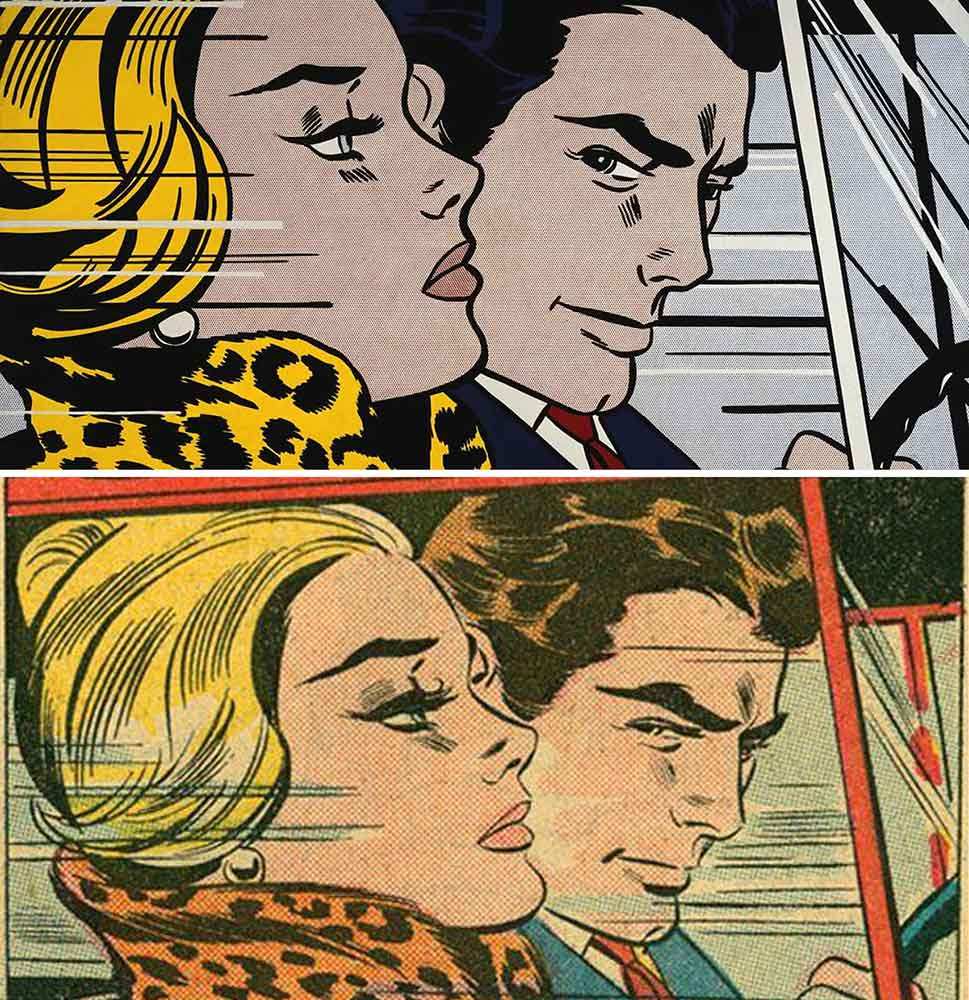 In the Car, Roy Lichtenstein, 1962 (detail)