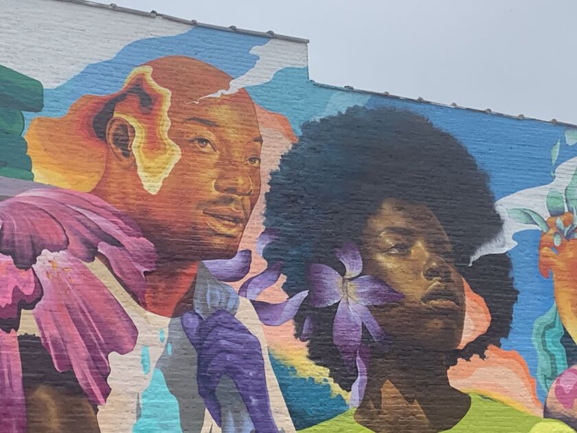 A close-up of the latest “Culture is Power” mural.