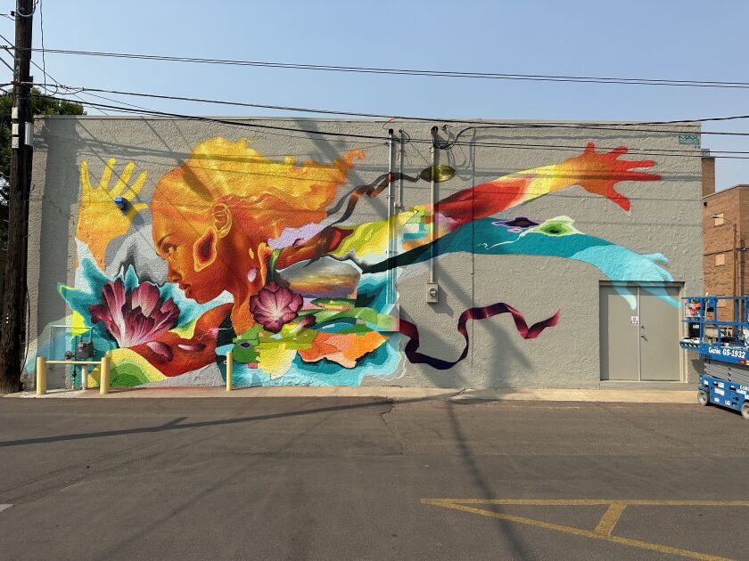 A mural by Max Sansing in Great Falls, Montana.