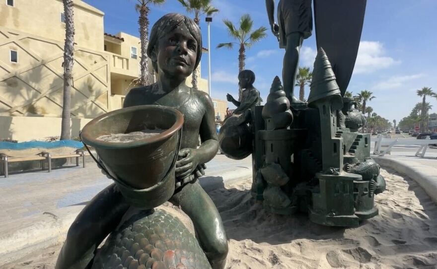 The Spirit of Imperial Beach pays tribute to Imperial Beach's sandcastle building contest in this undated photo.
