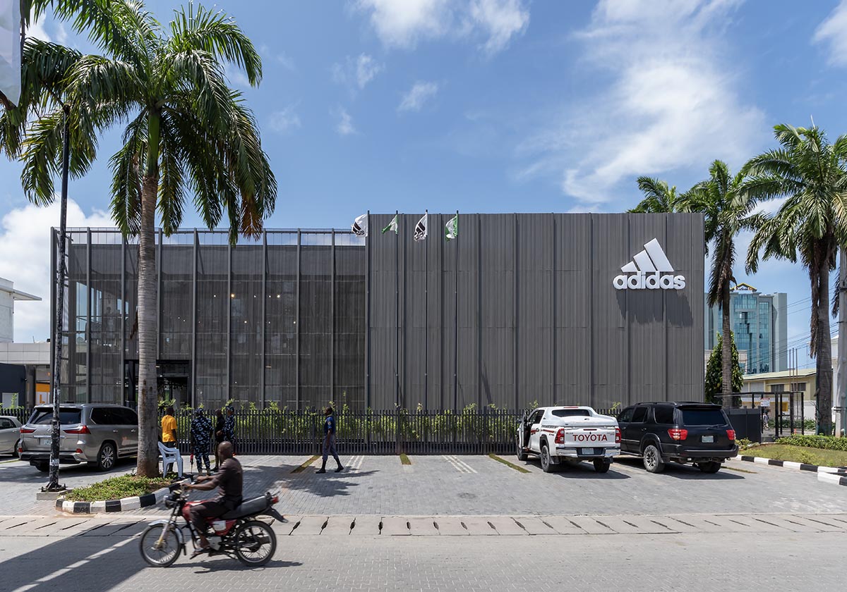 Lagos context informs Oshinowo Studio-designed Adidas flagship store clad in perforated sheets