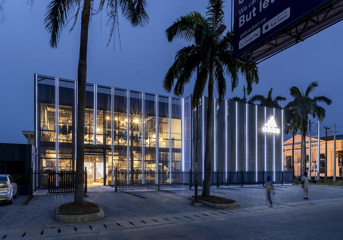 Lagos context informs Oshinowo Studio-designed Adidas flagship store clad in perforated sheets