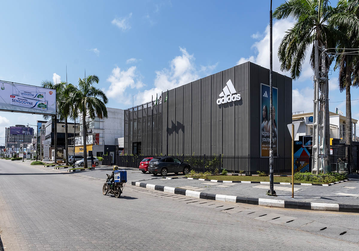 Lagos context informs Oshinowo Studio-designed Adidas flagship store clad in perforated sheets