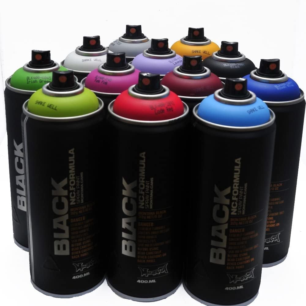 Montana Black Popular Colors Spray Paint Set.