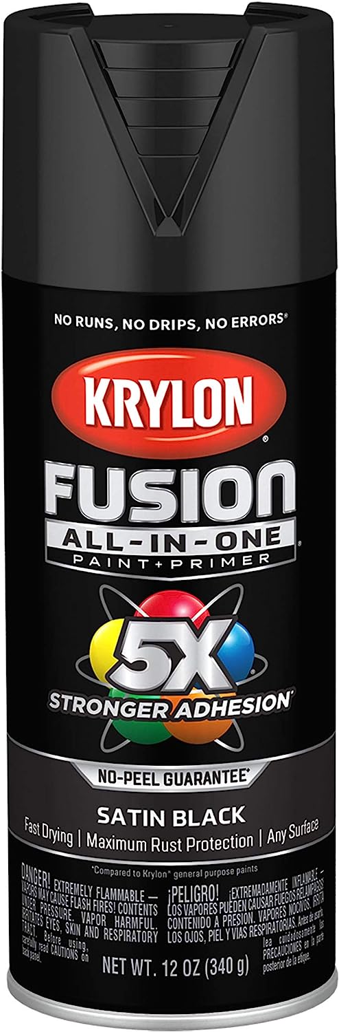 Krylon Fusion All-In-One Spray Paint Satin Black