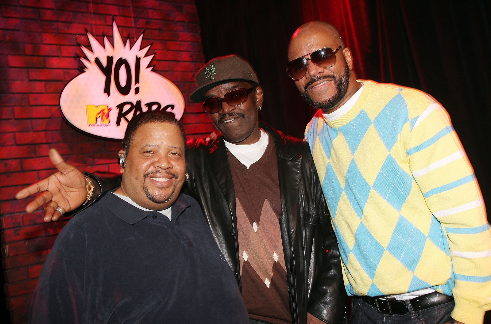 Doctor Dre left Ed Lover right and Fab Five Freddy during a 20th anniversary bash for Yo MTV Raps 2008.