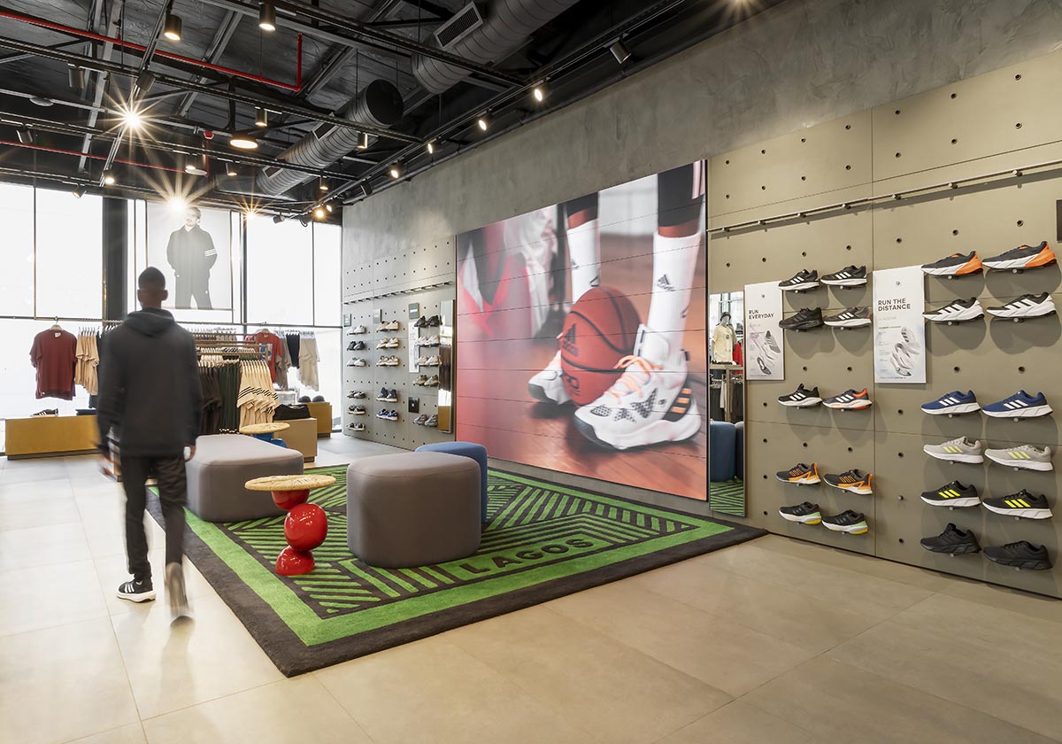 Lagos context informs Oshinowo Studio-designed Adidas flagship store clad in perforated sheets