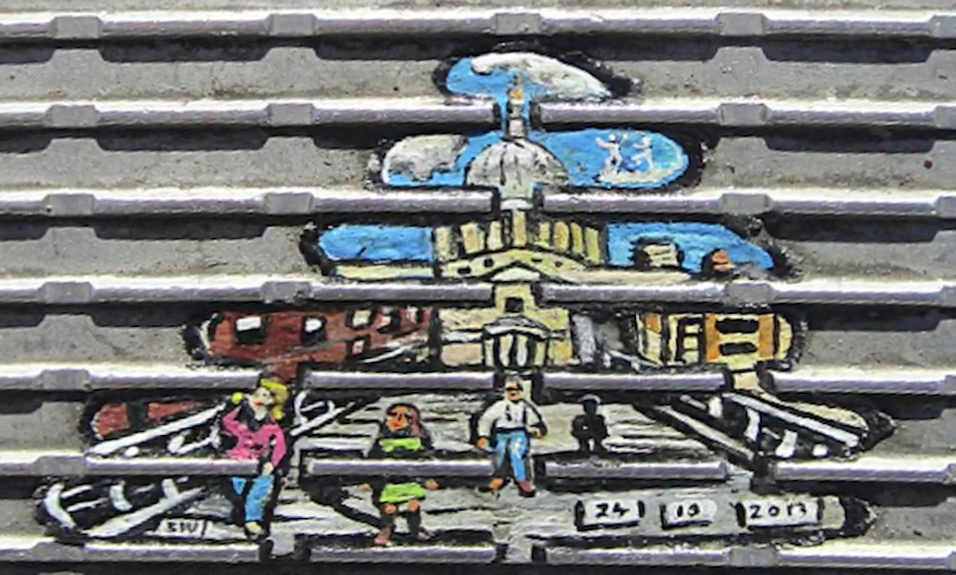 Chewing gum art in the shape of St Pauls