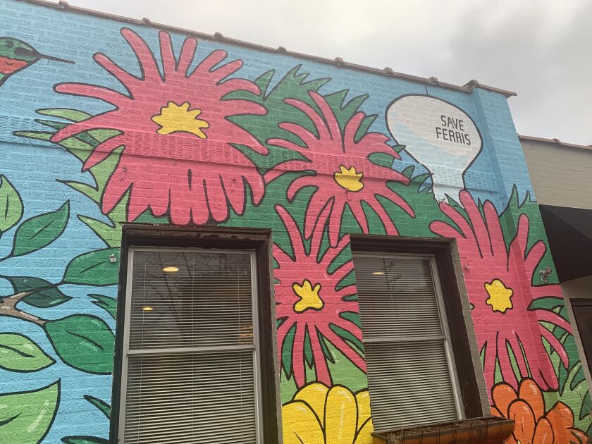 Part of the new Northbrook mural, which includes a nod to the John Hughes movie “Ferris Bueller’s Day Off.”