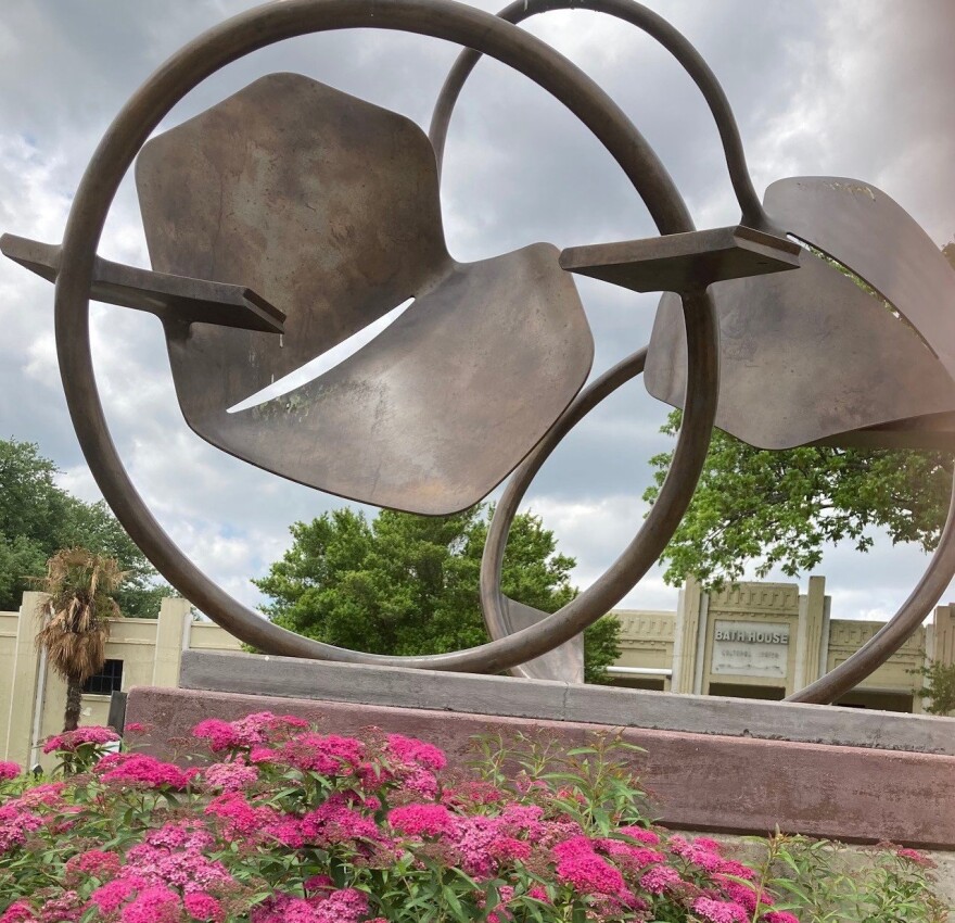 You'll find this piece among the butterflies at White Rock Lake.