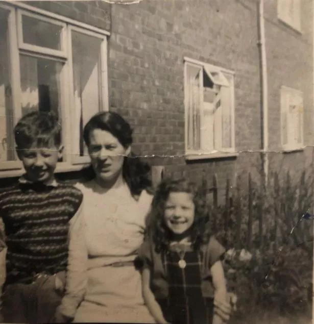 Mary as a child with her mum Alice and brother Eddie