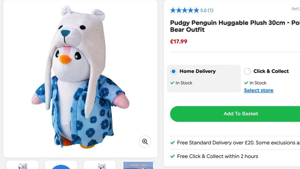 Pudgy Penguin soft toy