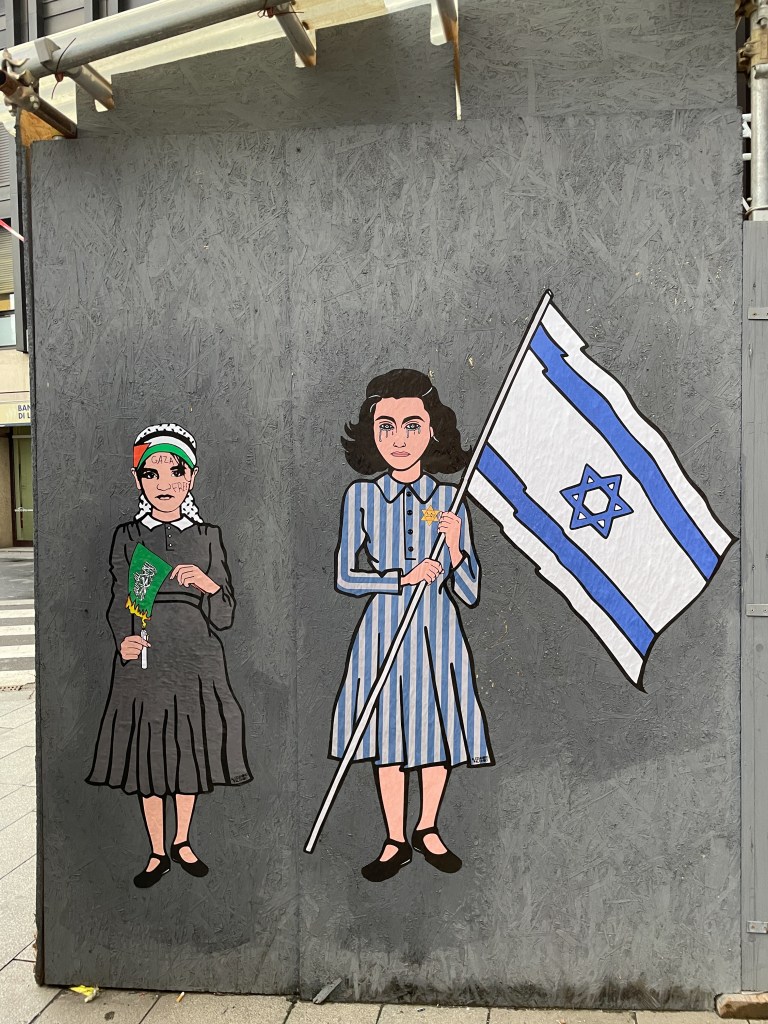 The mural is pictured before it was defaced.