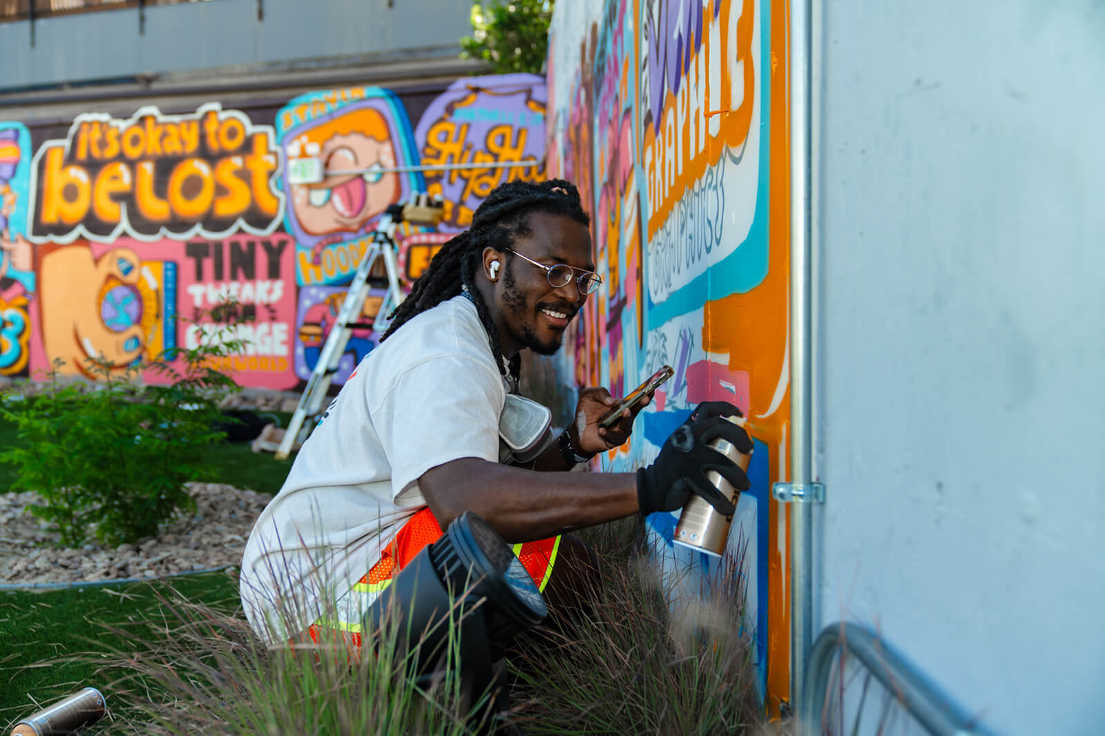 George F. Baker III progress shot, 2023, George F. Baker III | Denver Walls x RiNo Art District | George F. Baker III | STIRworld