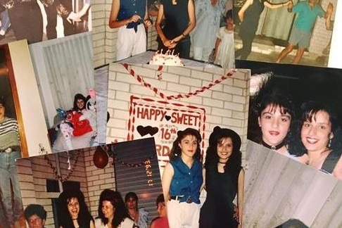 A collage of photos of Gordana and her sister Carolina Kotevski.