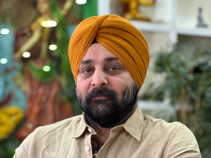 Jarnail Singh looks at the camera.