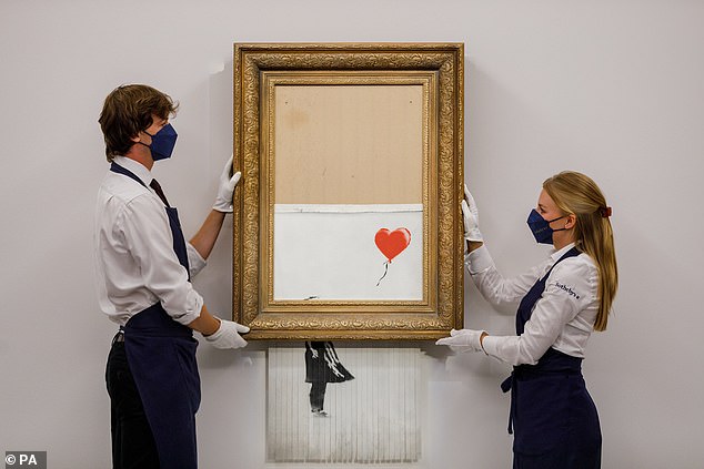 Banksy's work ' Love Is In The Bin' which self-destructed in a Sotheby's London room in 2018