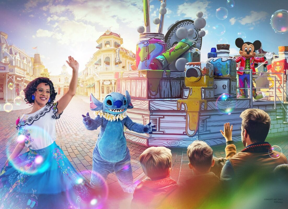 CONCEPT ART: Symphony of Colors at Disneyland Paris to Include New Main Street, U.S.A. Decor and Lighting, More Details Announced for Parade 1 DLP Symphony of Colors A Million Splashes of Color Parade 1