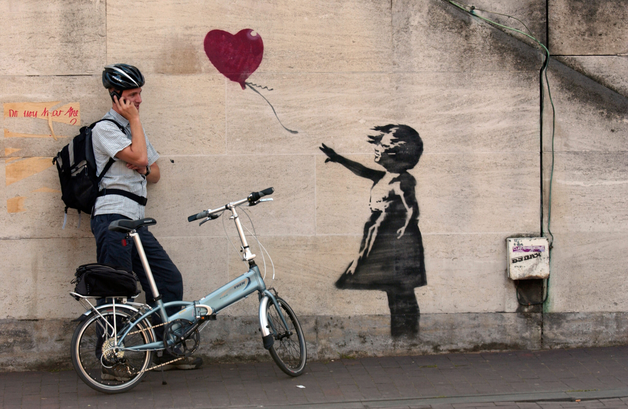 Girl With Balloon on London's South Bank is among Banksy's most famous works