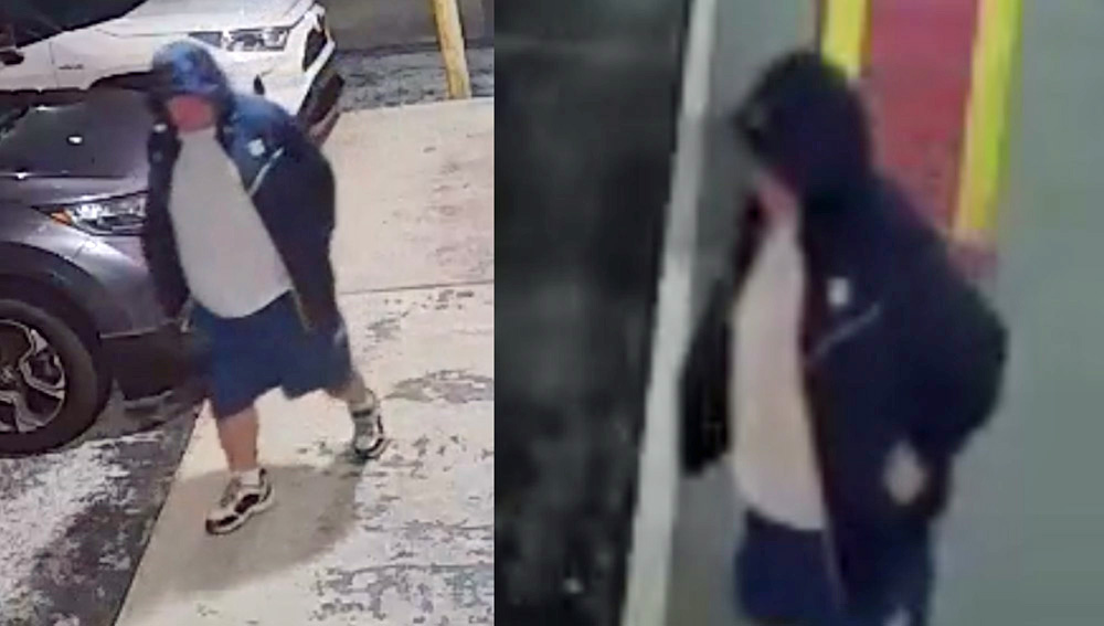 The Flagler Beach Police Department issued surveillance camera stills of the person believed to have painted anti-Semitic graffiti on two businesses' walls in the city on Nov. 20. 
