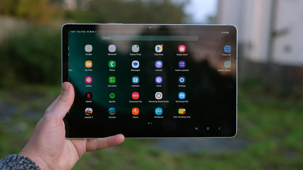 Samsung Galaxy Tab S9 FE in-hand