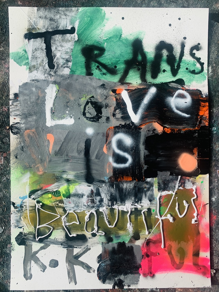 Graffiti: trans love is beautiful