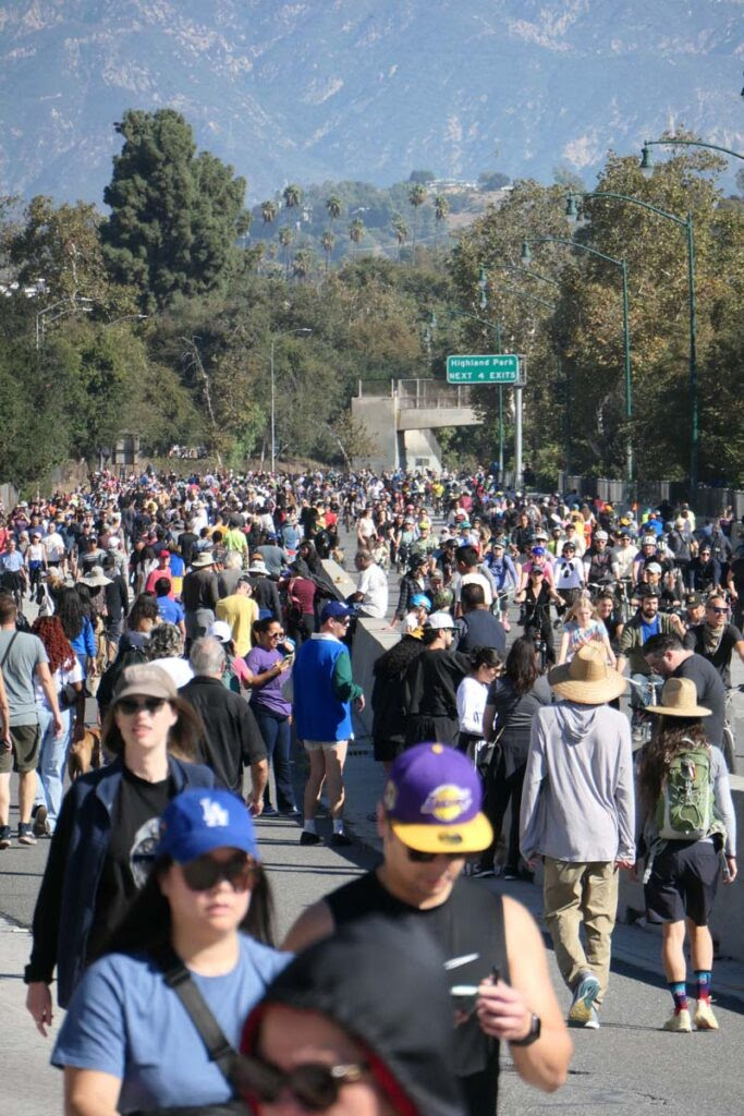 6 miles of Arroyo Seco Parkway closed for people to actually be able to enjoy it on foot.