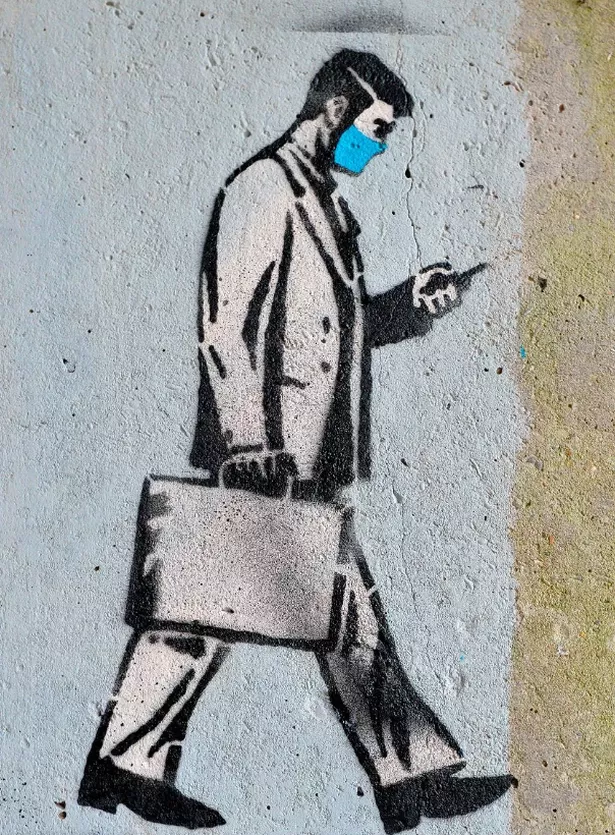 Another Banksy-like work that appeared in Leicester three years ago