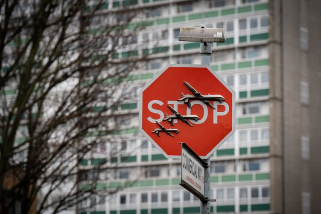 Banksy unveiled the new piece of art at the intersection of Southampton Way and Commercial Way in Peckham, south-east London