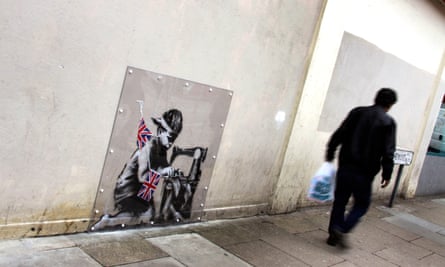 ‘Poundland Banksy’ in Wood Green, London, 2013.