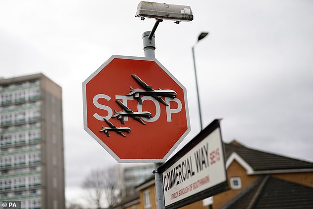The work was installed at the intersection of Southampton Way and Commercial Way in Peckham, south London, close to a zebra crossing