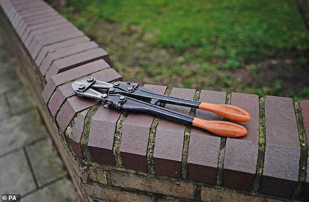 He left the pair of bolt cutters behind