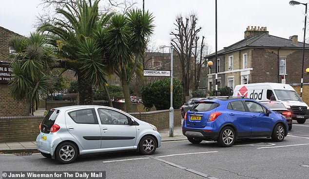 Commercial Street in Peckham today after the sign had disappeared