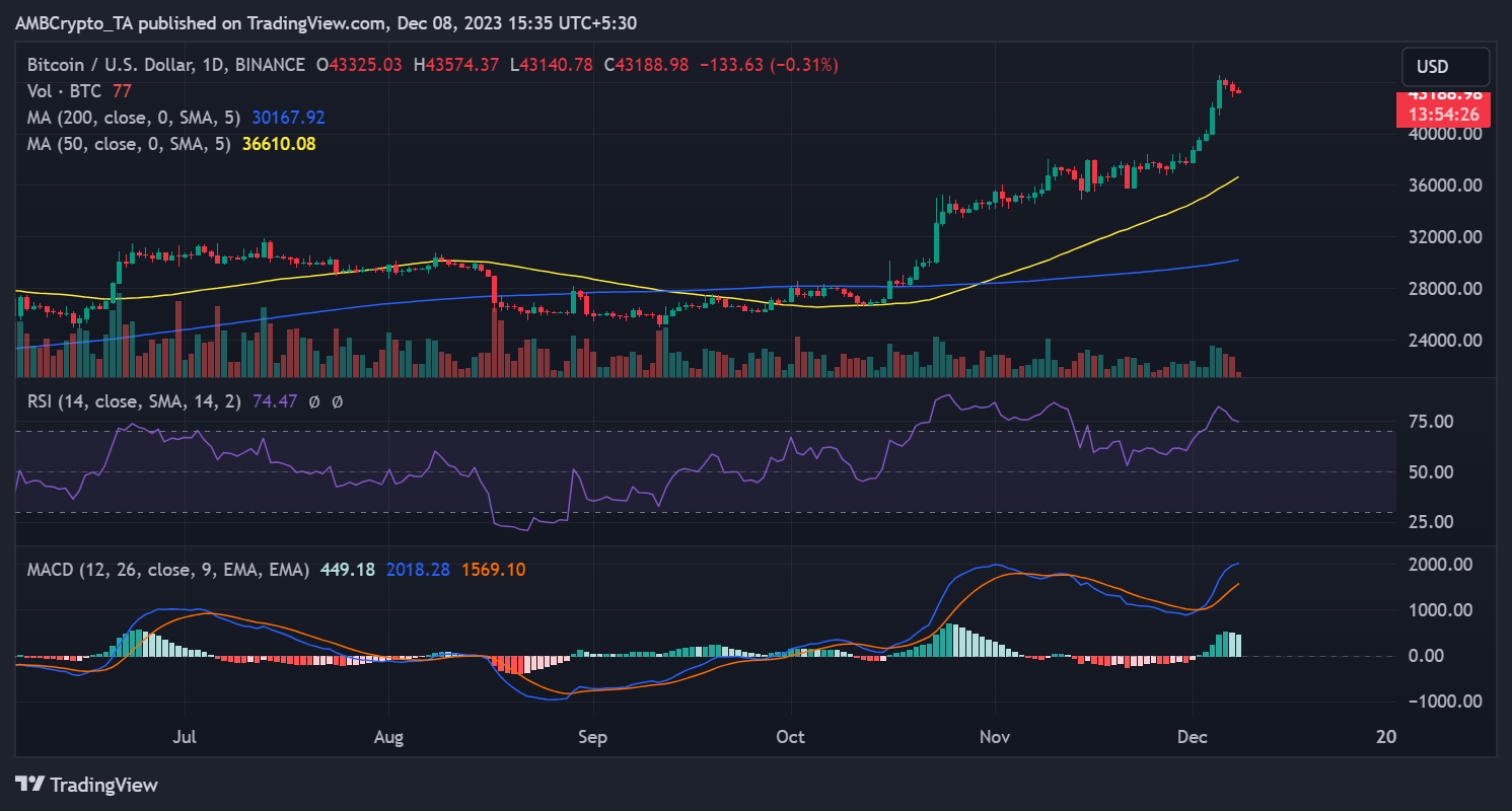 Bitcoin price trend