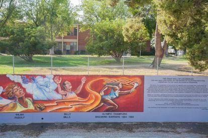 For now, the story told by the mural ends with the 1984 Olympic Games.