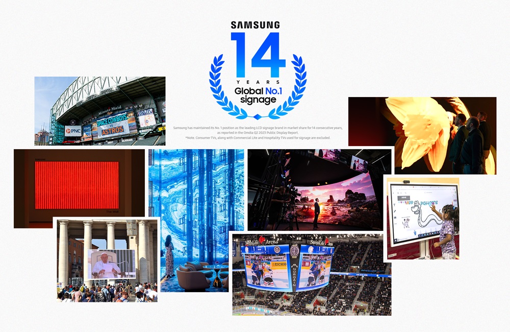 Samsung Digital Signage Number One for 14 Years