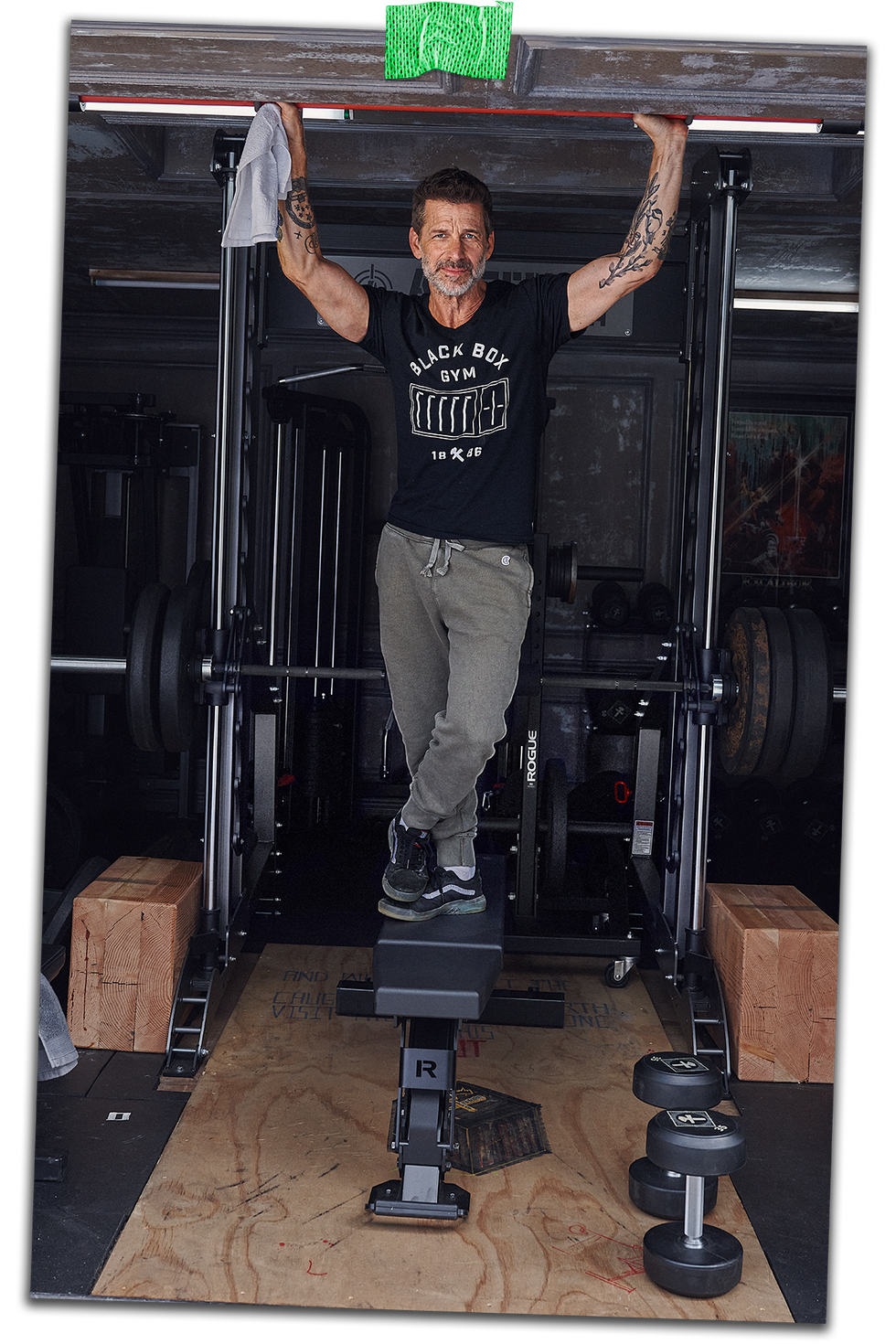 snyder in his home gym