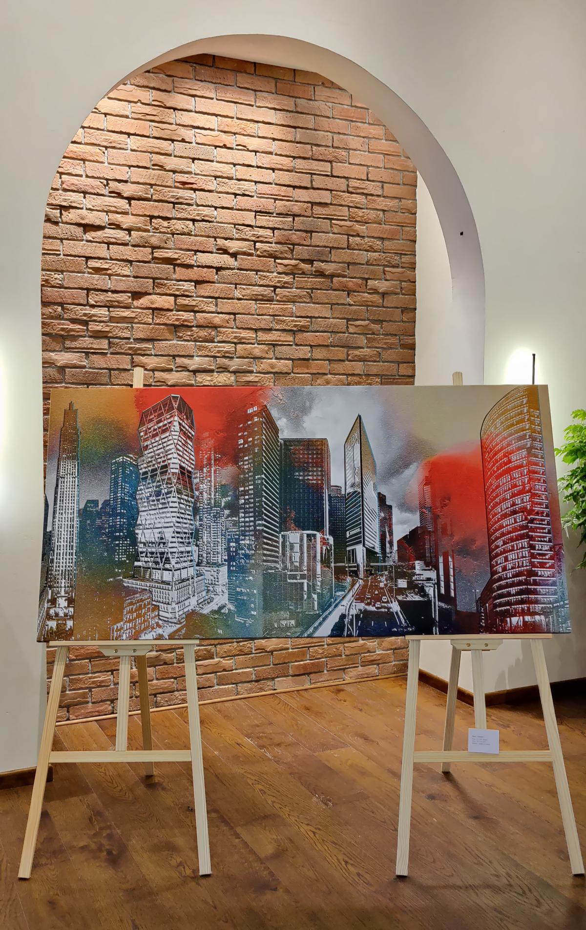 Tishman 1, a digital work by Vijit Pillai as part of Amalgamation at Sublime Galleria