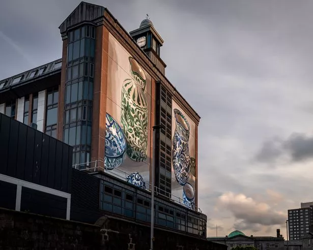 A spectacular mural by Murmure brought a splash of colour to the former Queen Street police station