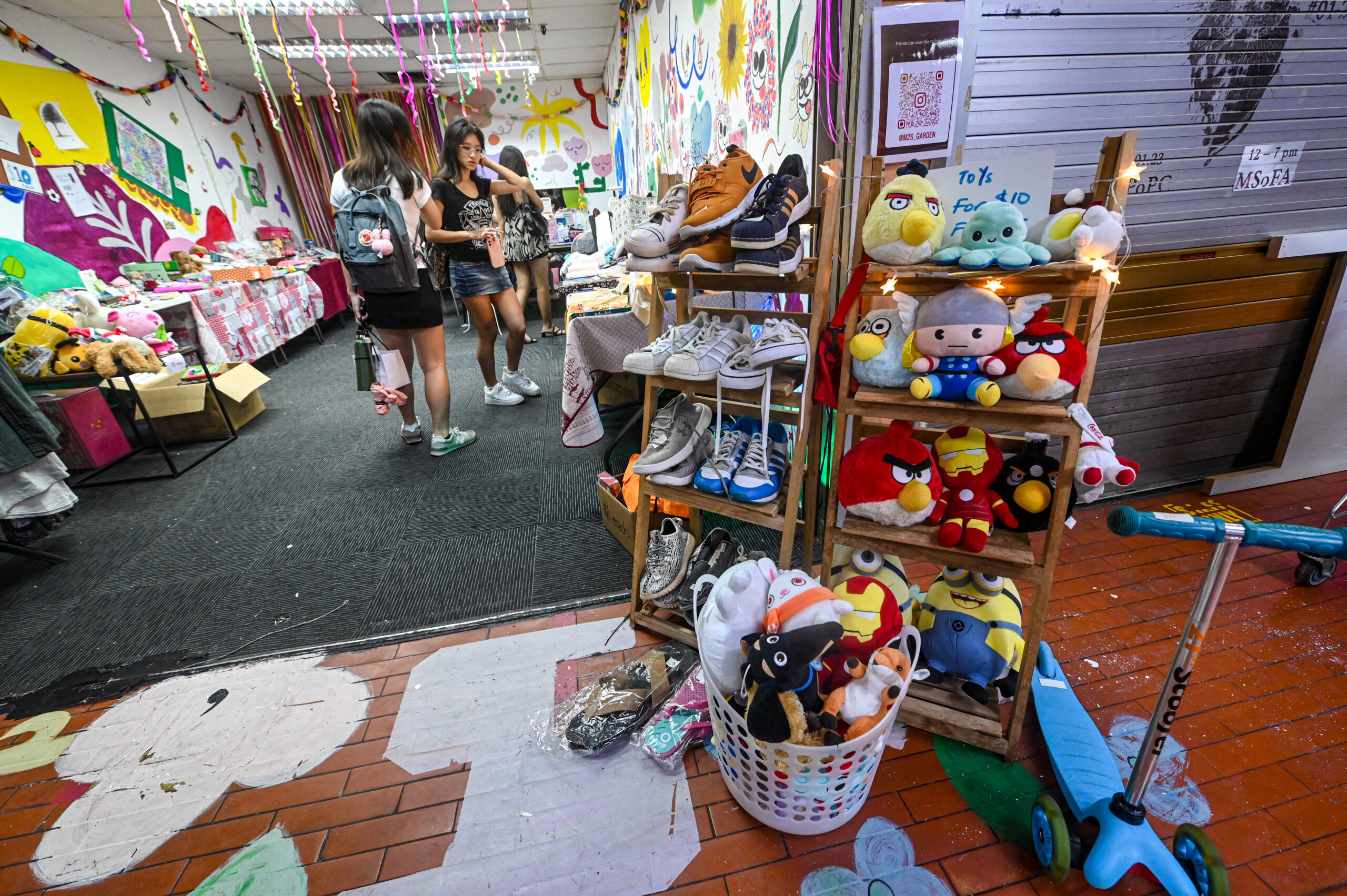 An eclectic mix of pop-up stores are on offer inside the shopping mall