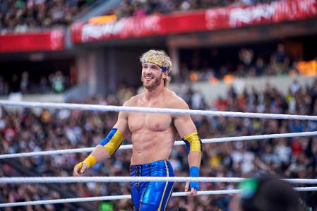 Logan Paul en una pelea de lucha libre