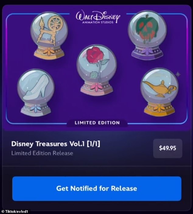 Not all pins will be available at once with new pins, including objects from famous franchises, will be released periodically