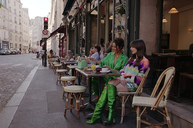 In the Netflix show, the main character lands in the country, wins over the locals despite not speaking any French and lives a lavish lifestyle