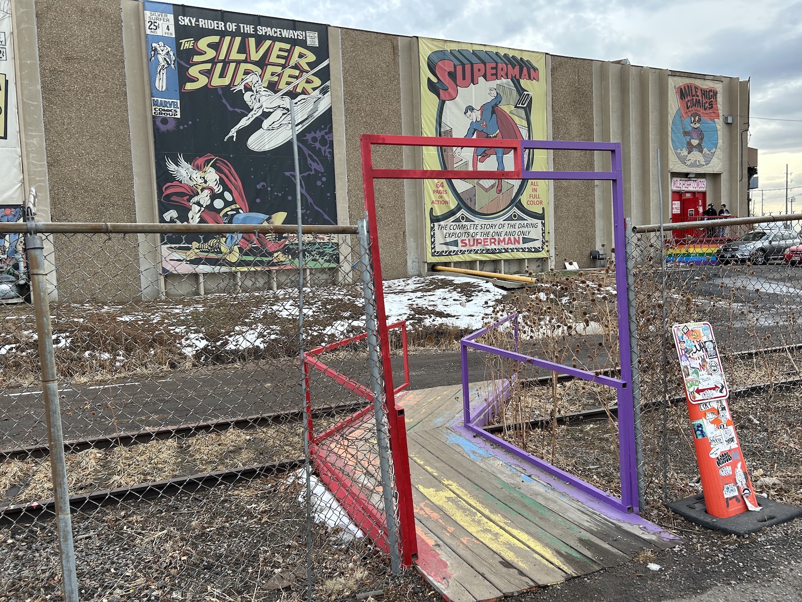 The exterior of Mile High Comics' warehouse space