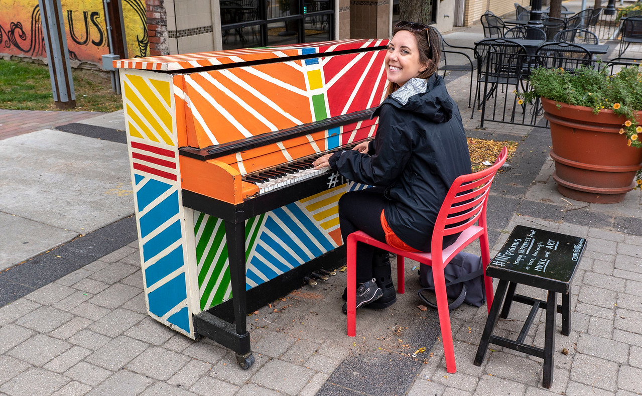 Rainbow piano in Niagara Falls NY