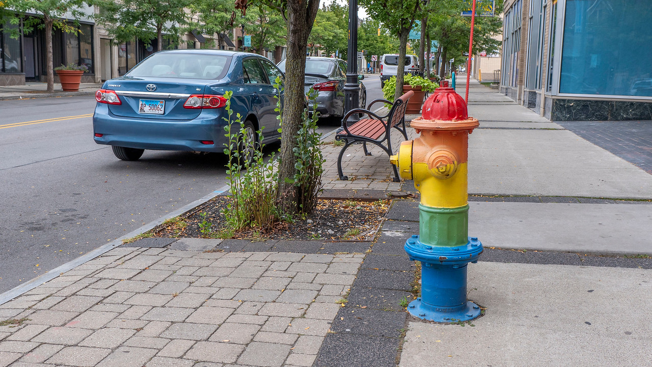 Rainbow fire hydrant in Niagara Falls NY